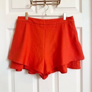 Orange Zara layered shorts